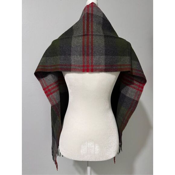 J. Crew wool scarves green red gray color - Picture 4 of 6